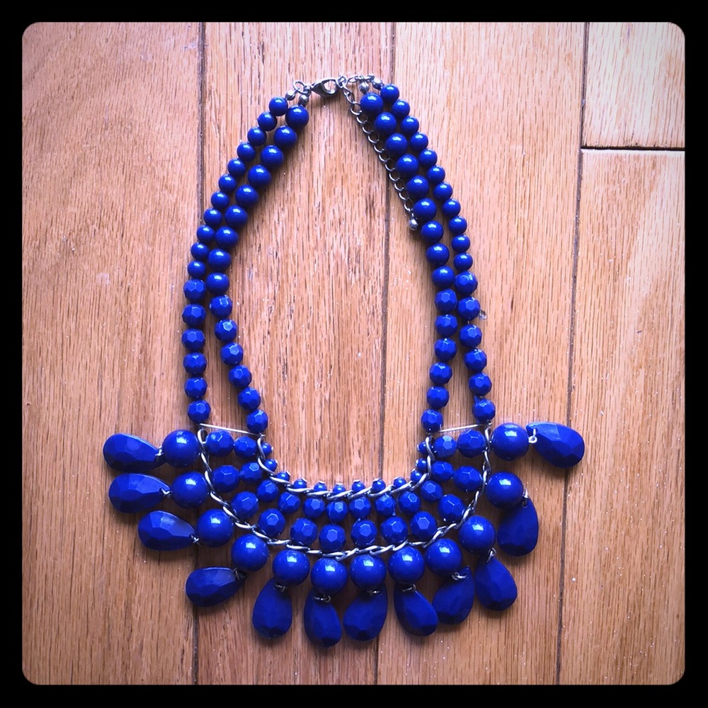 Royal Blue Teardrop Necklace